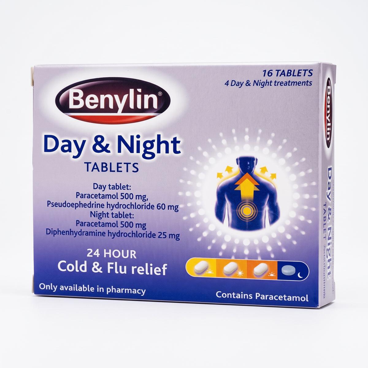Benylin Day & Night Tablets 16 Count Cold & Flu Relief