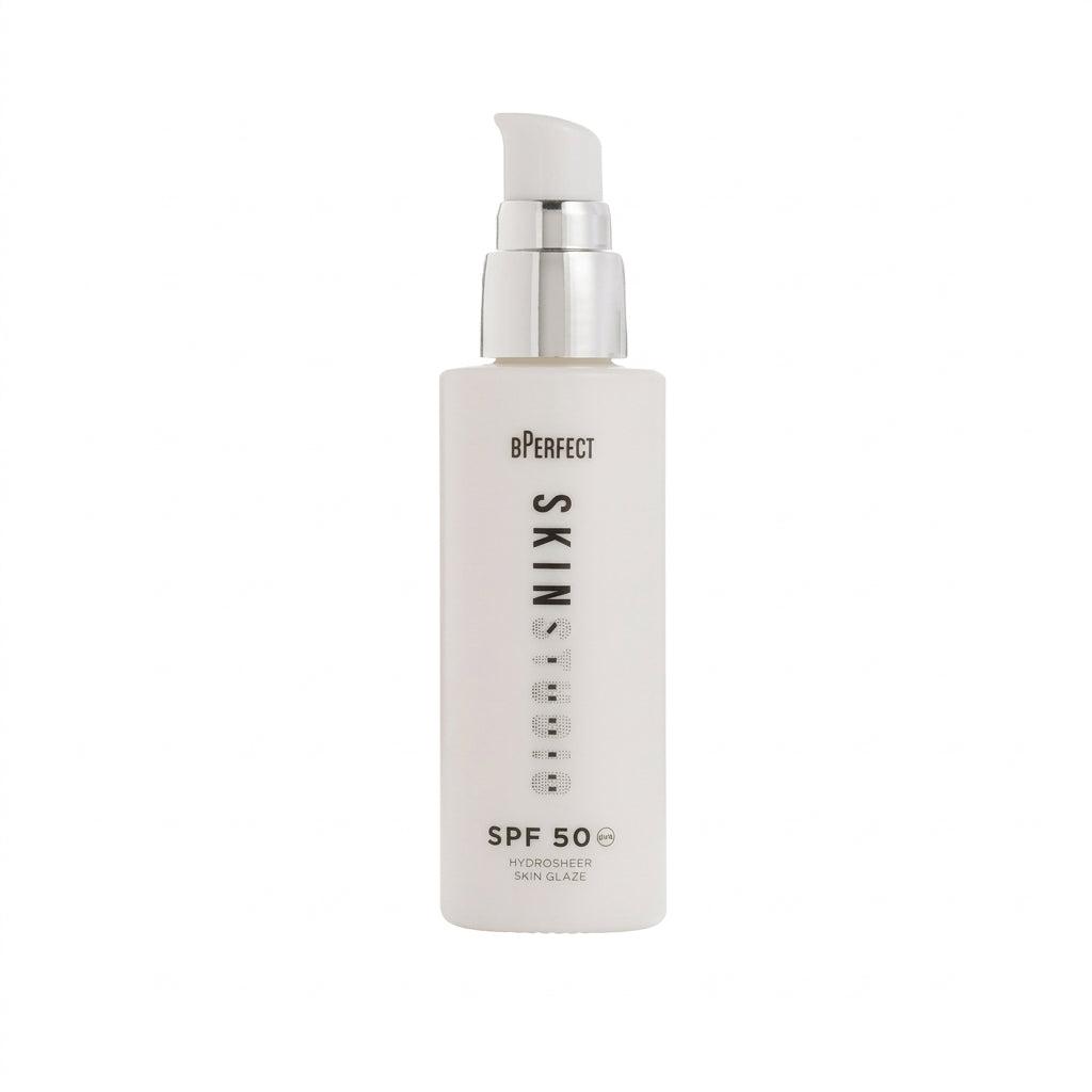 BPerfect Skin Studio Hydrosheer Skin Glaze SPF 50 50ml - Radiant, Hydrating, Protective, Lightweight Skincare with Pump Dispenser