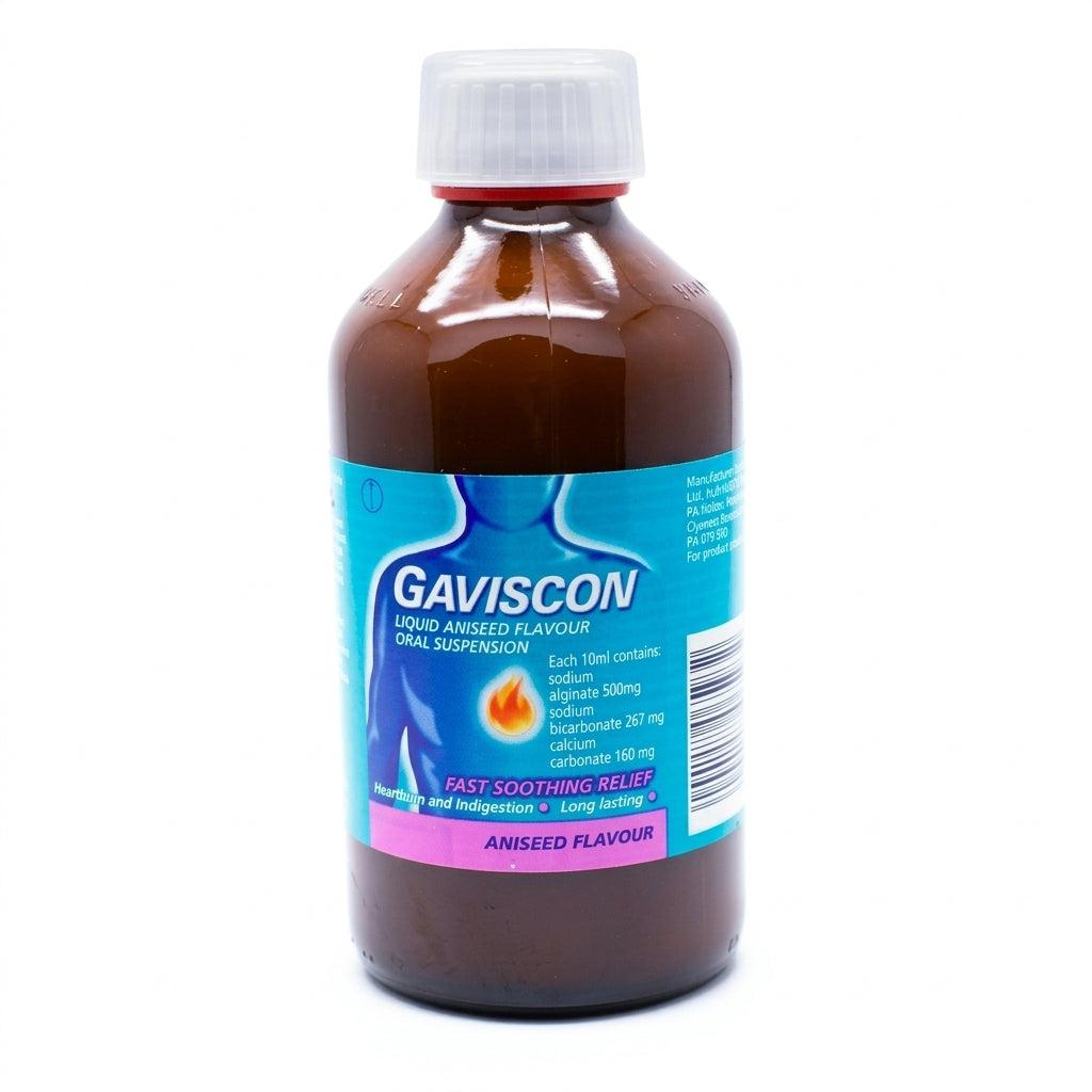 Gaviscon Liquid Aniseed Flavor 600ml - Fast Soothing Relief for Heartburn and Indigestion