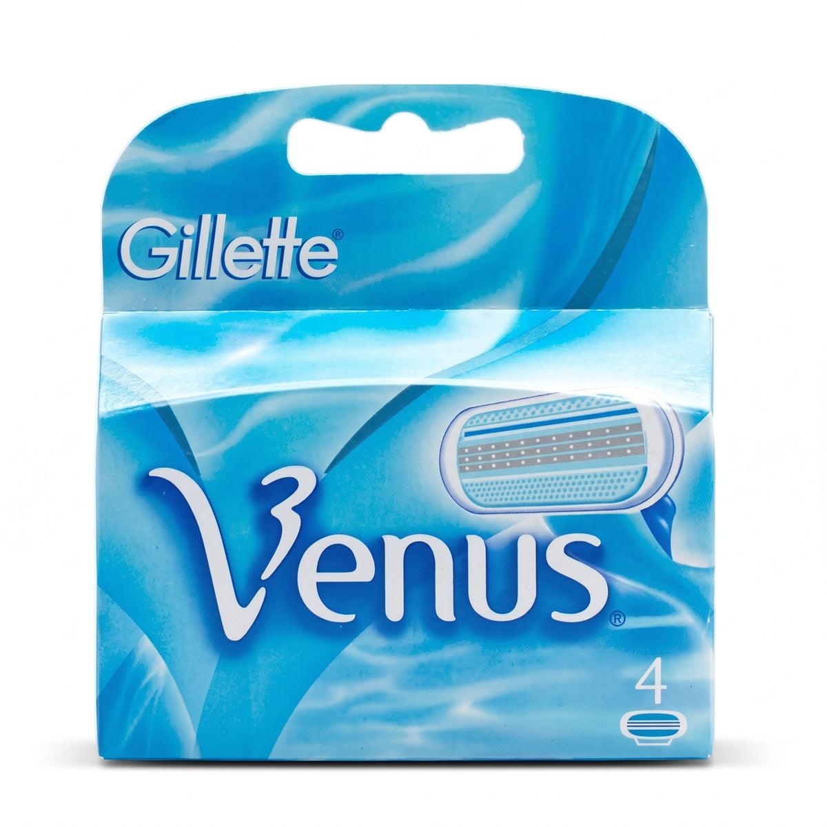 Gillette Venus Razor Blades 4 Pack - 3 Blades, Close & Clean, Lasting Glide