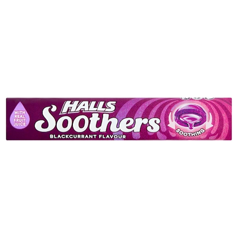 Halls Soothers Blackcurrant Flavor Throat Lozenges - Soothing, With Real Fruit Juice
