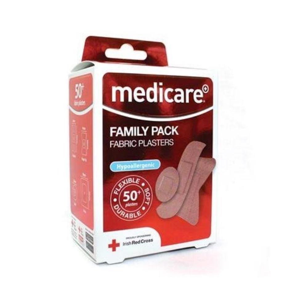 Medicare Family Pack Fabric Plasters 50 - Hypoallergenic, Flexible, Durable, Soft