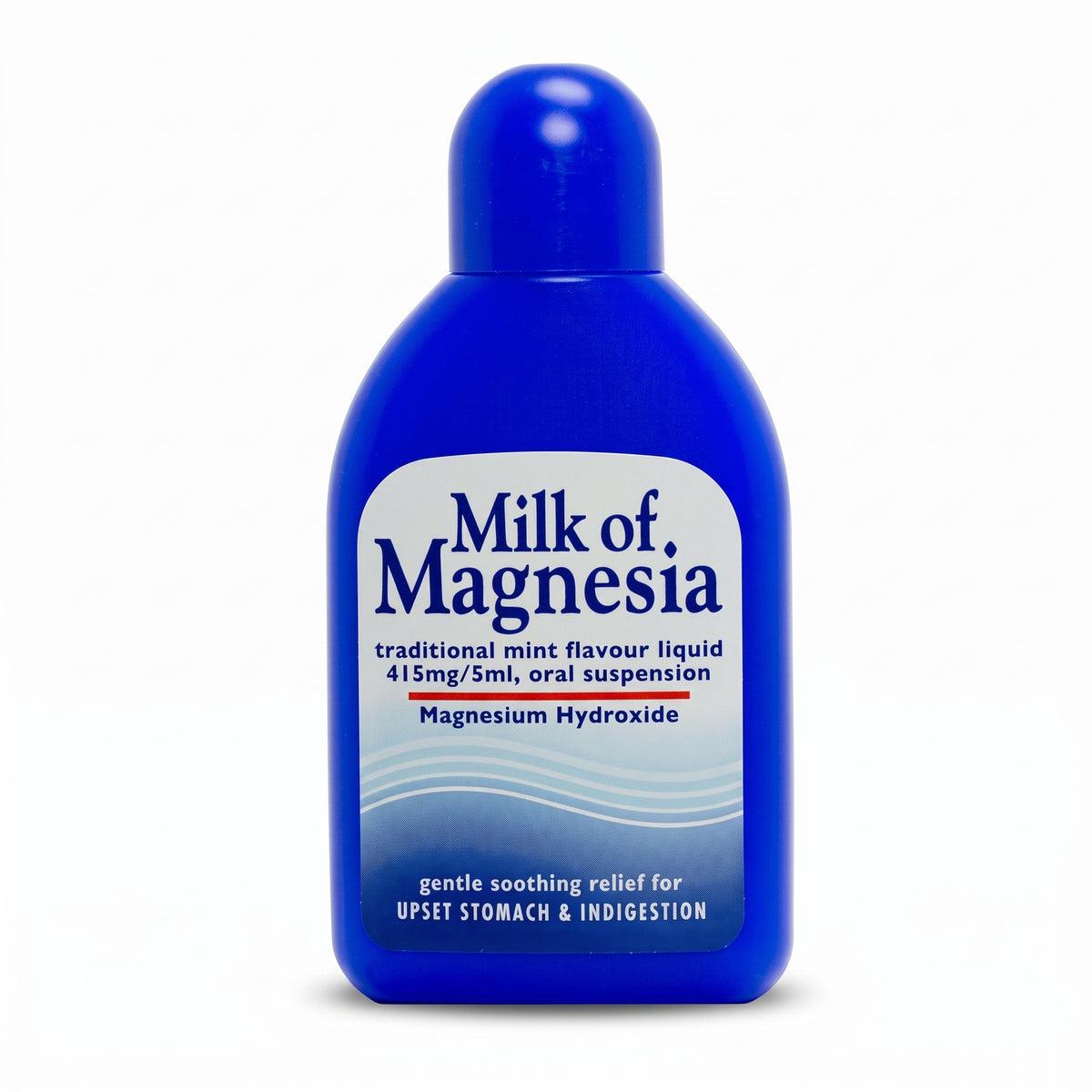Milk of Magnesia Suspension 200ml - Mint Flavor - Upset Stomach & Indigestion Relief