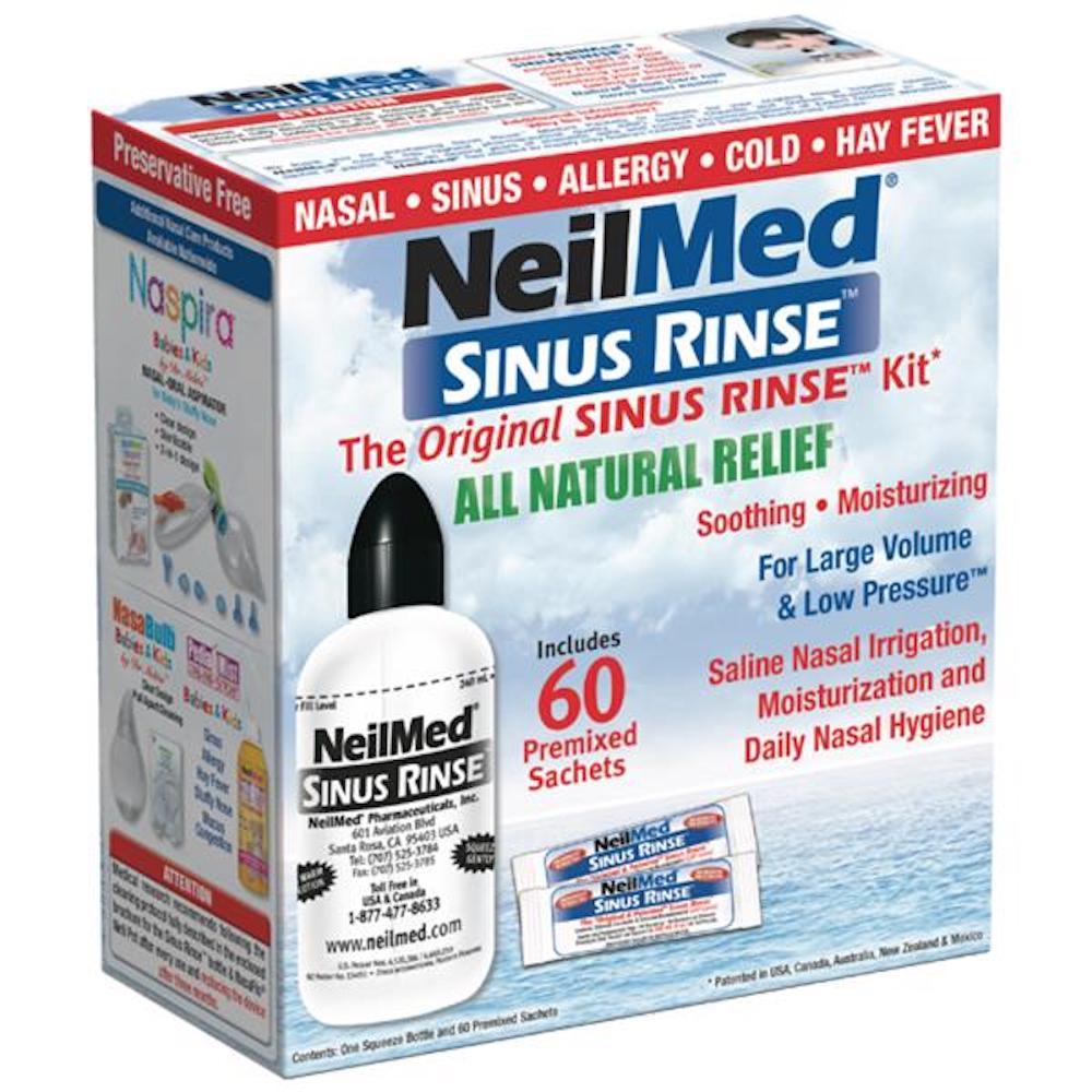 NeilMed Sinus Rinse Kit 60 Sachets All Natural Relief Soothing Moisturizing