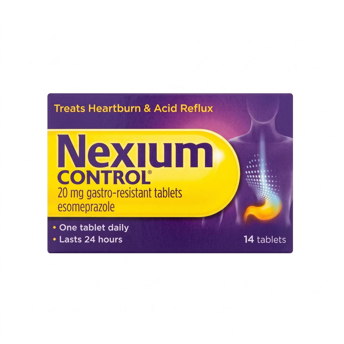 Nexium Control 20mg Tablets 14 Pack - Treats Heartburn & Acid Reflux, Lasts 24 hours