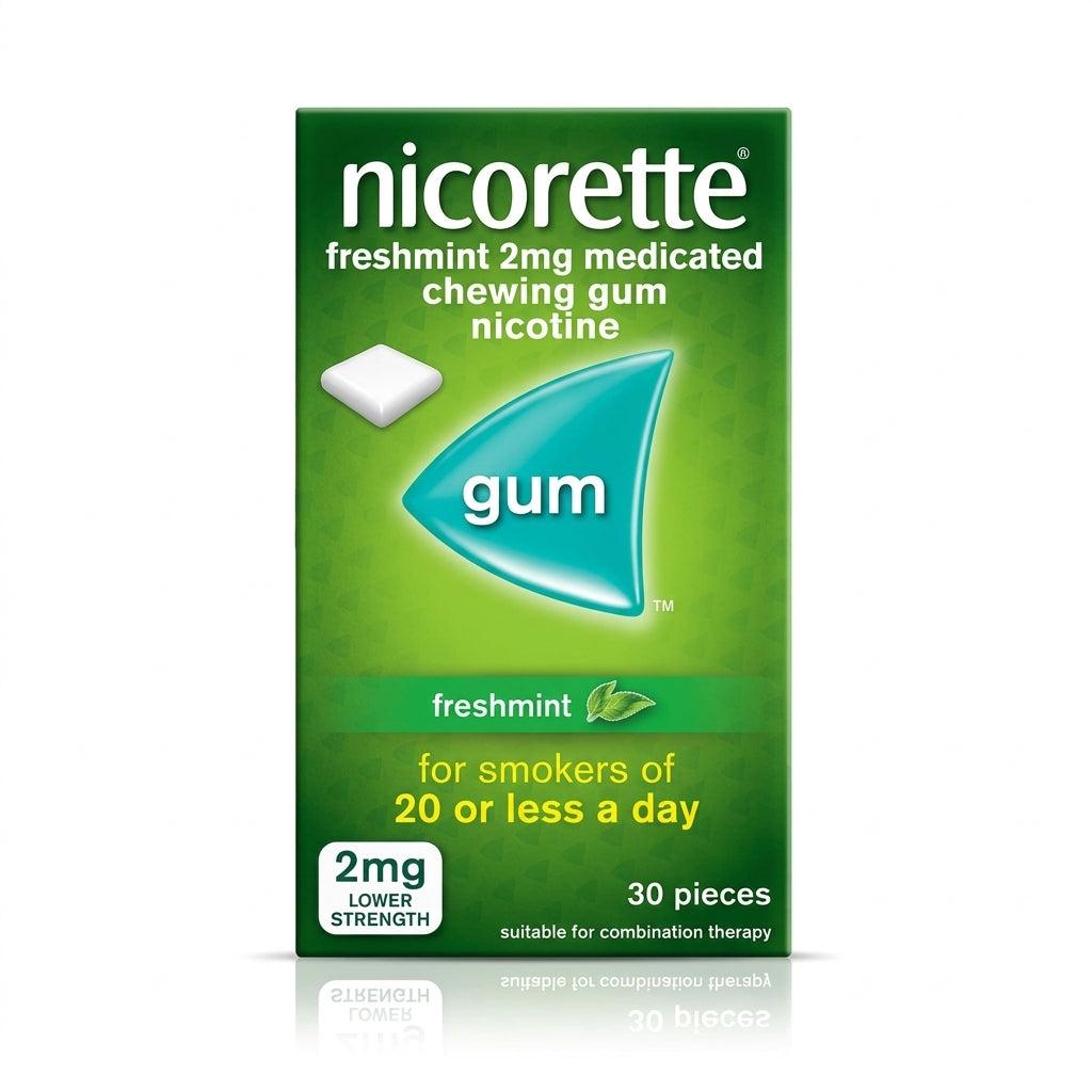 Nicorette Freshmint 2mg Nicotine Gum (30) - Medicated Chewing Gum