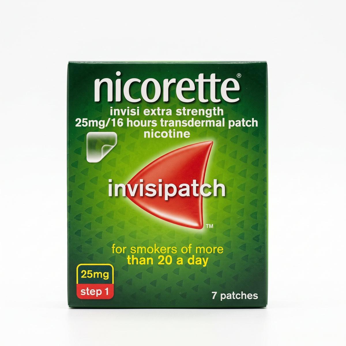 Nicorette Invisi Extra Strength 25mg Patch 7 Patches