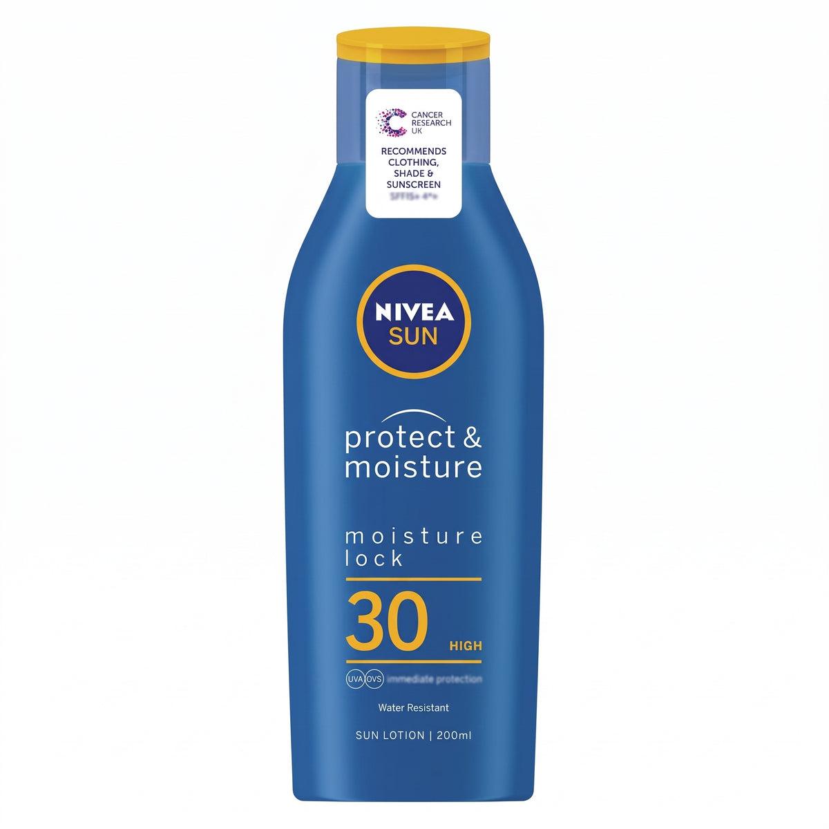 Nivea Sun Lotion SPF30 Protect & Moisture 200ml UVA & UVB Protection Water Resistant