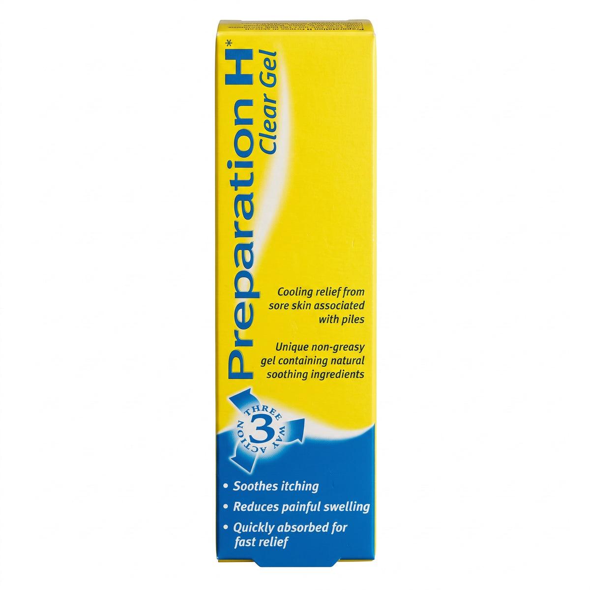 Preparation H Clear Gel 25g - Soothes itching, Cools anal area, Moisturises skin, Non-greasy