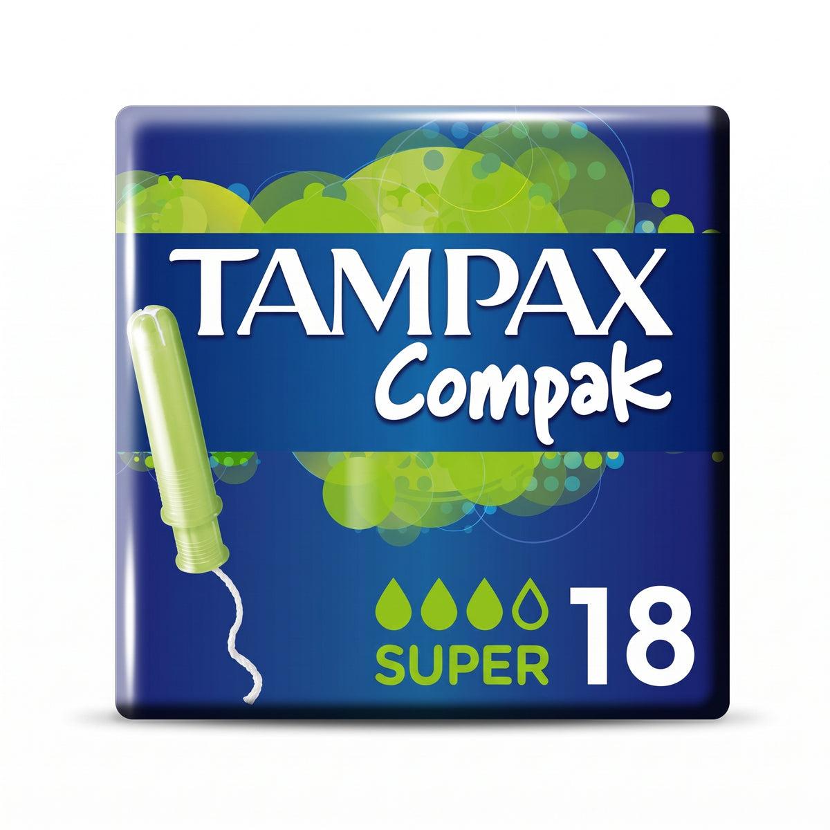 Tampax Compak Super Tampons 18 Pack
