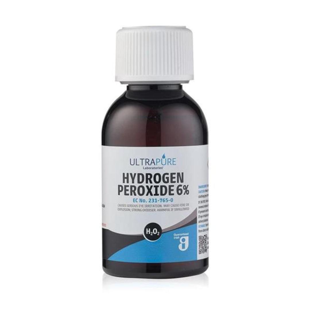 UltraPure Laboratories Hydrogen Peroxide 6% Liquid Solution 250ml for External Use Multi-purpose Cleansing Disinfecting