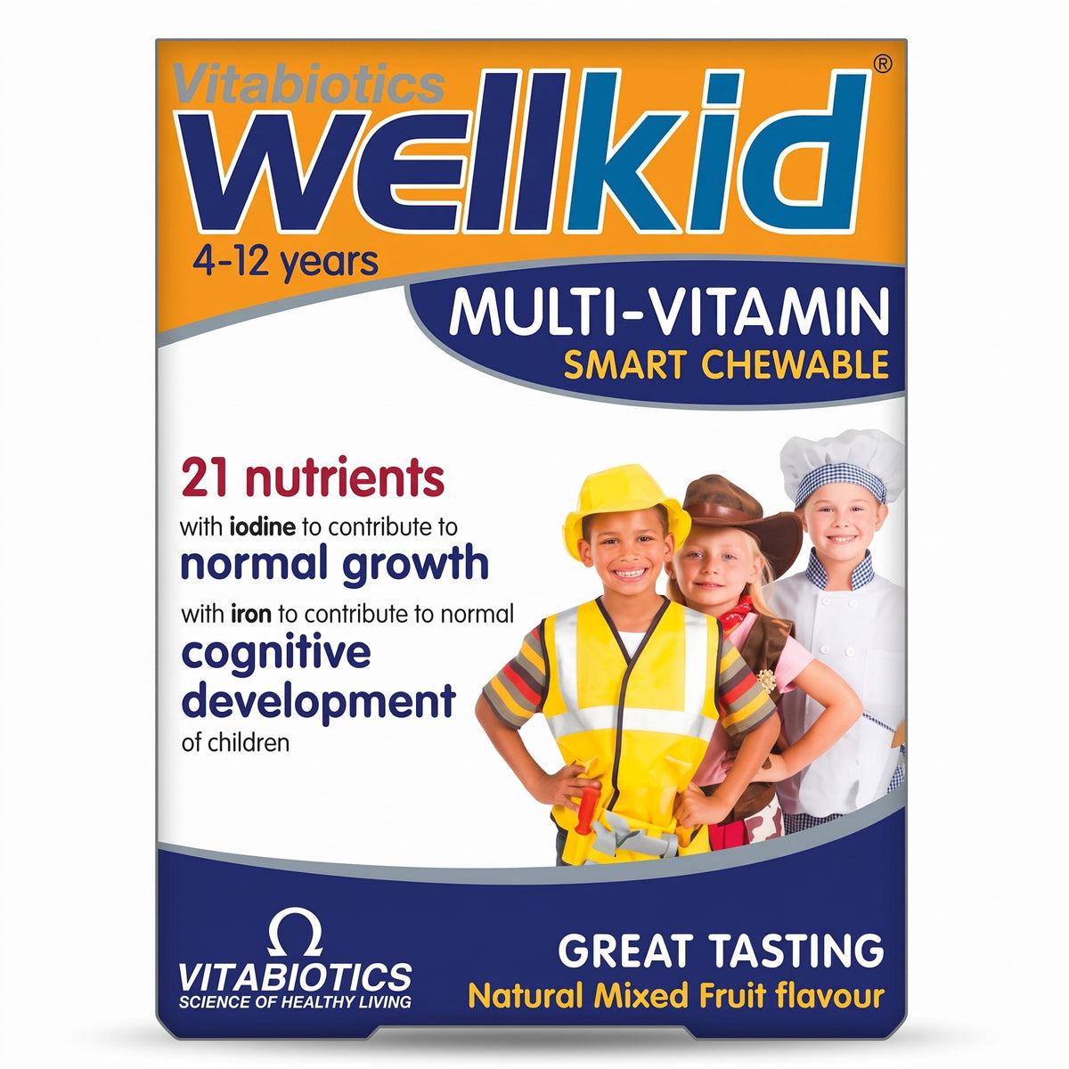 Vitabiotics Wellkid Multi-Vitamin Smart Chewable 30 Pack 4-12 years