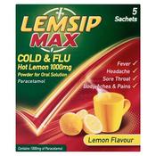 Lemsip Max Strength Hot Lemon 5Pk