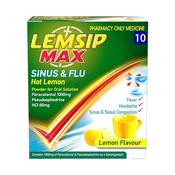 Lemsip Max Sinus &amp; Flu Hot Lemon 10Pk image