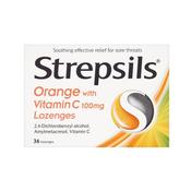 Strepsils Orange With Vitamin C Lozenge 36Pk image