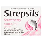 Strepsils Strawberry Sugar Free Lozenge 16Pk