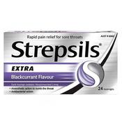 Strepsils Extra Blackcurrant Lozenge 24Pk