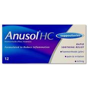 Anusol Hc Suppositories 12Pk