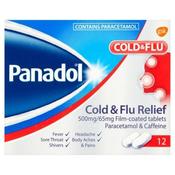 Panadol C&amp;F Relief Tabs 12Pk