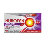 Nurofen Rapid Relief Max 400Mg Liquid Caps 20Pk