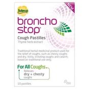 Buttercup Broncho Stop Cough Pastilles 10Pk
