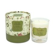 Celtic Candle Pot Round Lime/ Mandarin