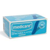 Medicare Blue Detectable Plasters 1 Size 100 Pk