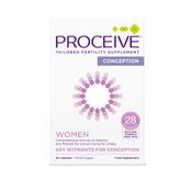 Proceive Women Fertility Supplement - 60 Capsules - 28 Nutrients with Zinc, Vitamin D, Folic Acid