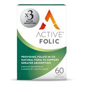 Active Folic Acid Tablets/Capsules 60 Pack - Better Absorption, Natural Form, L-Methyl Folate, Supports Maternal Tissue Growth, Normal Blood Formation