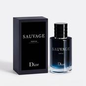 Dior Sauvage Parfum Vaporisateur Spray 60ml Bottle and Box Dark Blue Black Silver Cap Gradient Glass