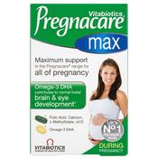 Vitabiotics Pregnacare Max Pregnancy Supplement with Folic Acid, Calcium, L-Methylfolate, Vitamin D, Omega-3 DHA