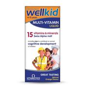 Vitabiotics Wellkid MultiVitamin Liquid 150ml - 15 Vitamins & Minerals, Orange Flavour for Children
