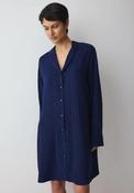 Triumph Amourette Jacquard Long Sleeve Nightdress, Navy image