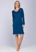 Pastunette Bloom Floral Long Sleeve Nightdress, Navy image