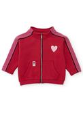 Tuc Tuc Mini Girl Heart Full Zip Sweater, Red image