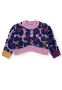 Tuc Tuc Mini Girl Animal Print Sweater, Purple image