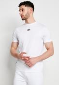 11 Degrees Zigzag Text Detail T-Shirt, White image