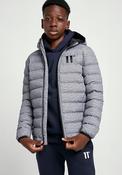 11 Degrees Boys Space Puffer Jacket, Grey Marl image