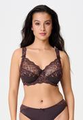 Lingadore 1400-5A Floral Lace Wired Bra, Brown image