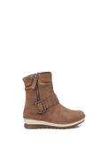 XTI Girls Buckle Ankle Boots, Camel image