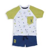 Babybol Baby Boy Pirate Tee and Short Set, White image
