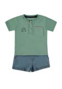 Babybol Baby Boy Sunny Day Tee and Short Set, Green image