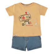 Babybol Baby Boy Play Games Tee and Short Set, Orange image