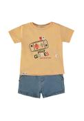 Babybol Baby Boy Play Games Tee and Short Set, Orange image