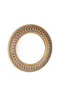 Fern Cottage Lattice Patterned Round Mirror, Gold image