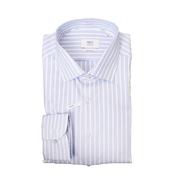 1863 by Eterna Stripe Modern Fit Shirt, Light Blue &amp; White