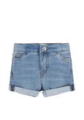 Levi’s Baby Girl Roll Up Denim Shorts, Light Blue image