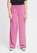 Ichi Kate Sus Wide Leg Casual Trousers, Super Pink image
