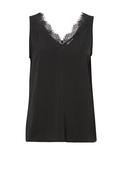 Ichi Katina Lace Trim Cami Top, Black image