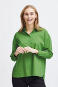 Fransa Basic Solid Colour Shirt, Online Lime image
